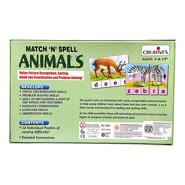 Creative's- Match ‘N’ Spell Animals