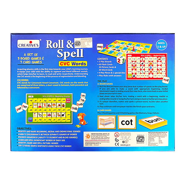 Creative's- Roll & Spell CVC words