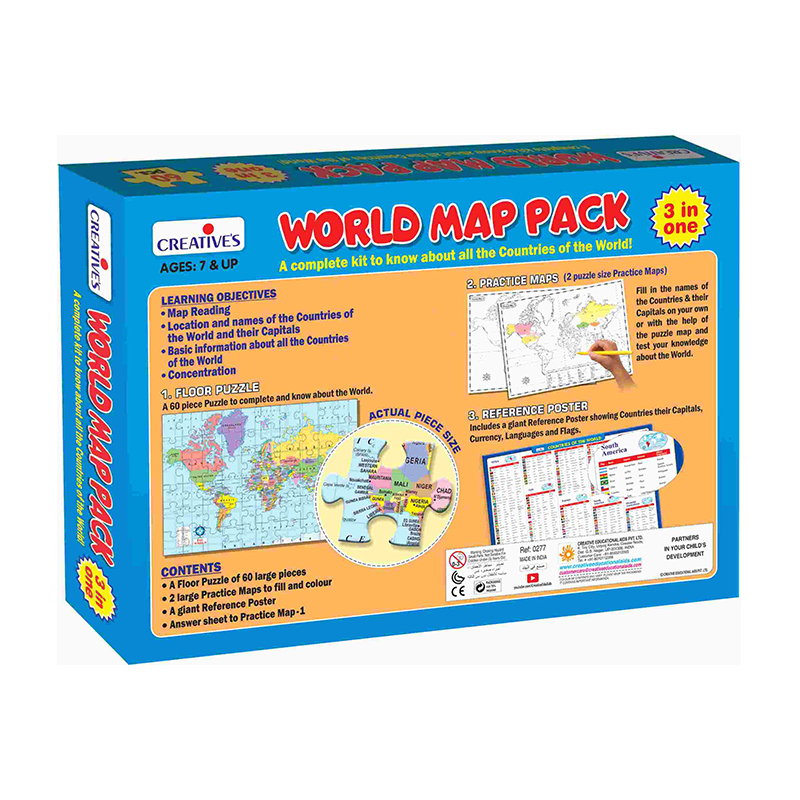 Educational World Map 60 Piece Puzzle