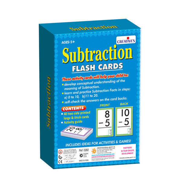 Creative's- Subtraction Flash Card