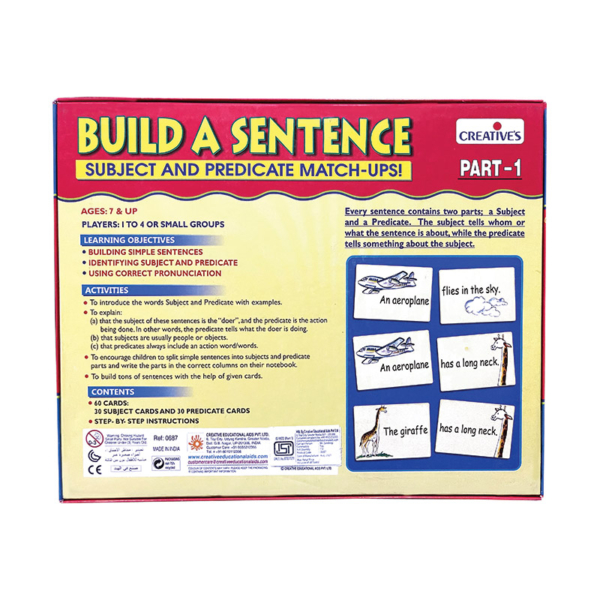 Creative's- Build a Sentence Part - 1