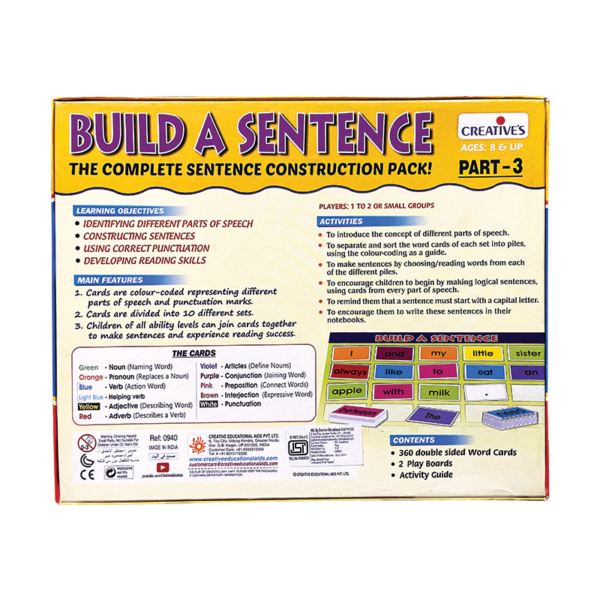 Creative's- Build A Sentence Part - 3