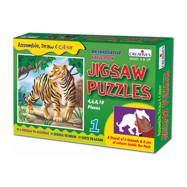 Creative's- Jigsaw Puzzles – Assemble, Draw & Colour (1)