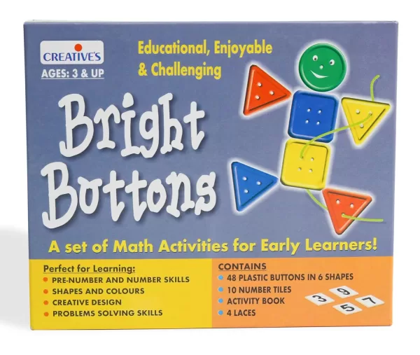 Creative’s Bright Buttons Math Activity Kit | Sorting Counting Learning Toy 3+