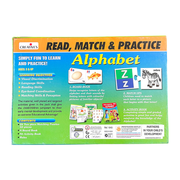 Creative's- Read, Match and Practice Alphabet 3 in 1