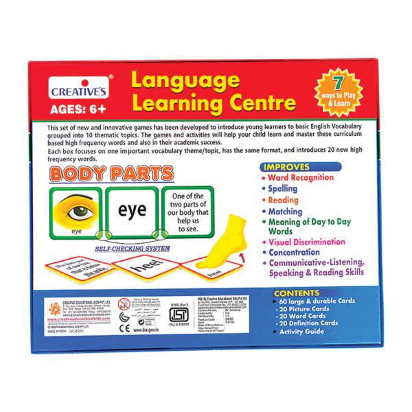 Creative's- Language Learning Centres (Body Parts)
