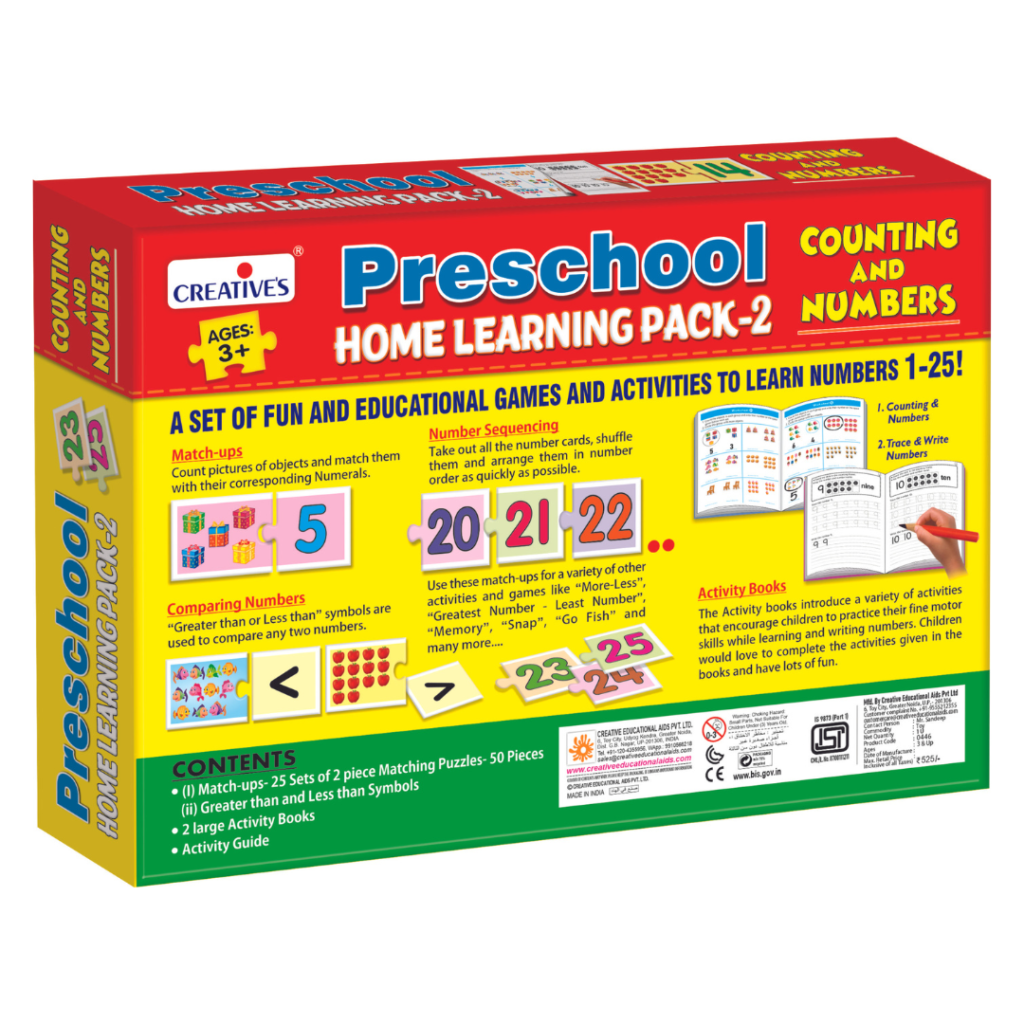 Creative’s Preschool Home Learning Pack 2 Counting & Numbers Ages 3+