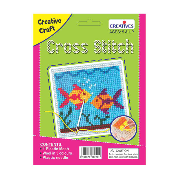 Creative's- Cross Stitch Fish Crafts Kit (Multi-Color)