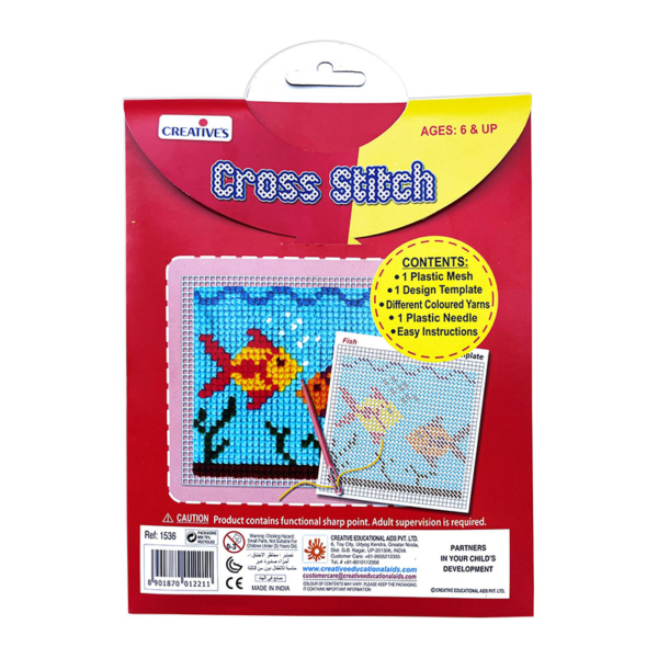 Creative's- Cross Stitch Fish Crafts Kit (Multi-Color)