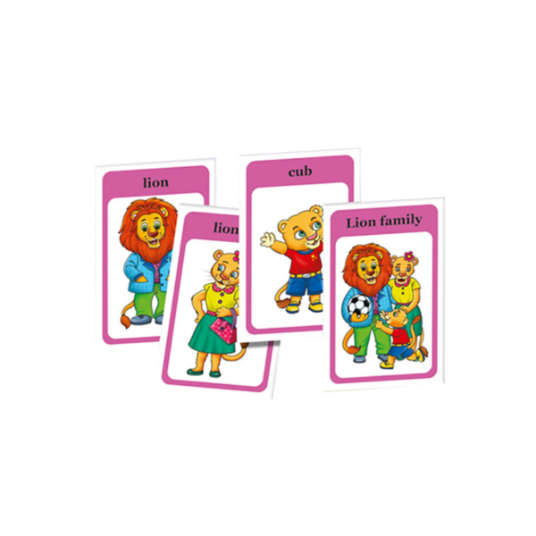 Happy Animals Families- flash card