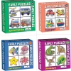 Product Safety and Compliance Details Regulatory Information To know the product(s) that require Bureau of Indian Standards (BIS) Marking, please refer to "Mandatory certifications in India" or search using "Know your standards" What is in the box? Special Vehicles:-4 Shpaed Puzzle (Each 18 Pieces) Transport :-4 Shpaed Puzzle (Each 18 Pieces) Sea Creatures:-4 Shpaed Puzzle (Each 18 Pieces) Dinosaurs :-4 Shpaed Puzzle ( Each 18Pieces ) Product description Early Puzzles by Creative's is an exciting set of 4 puzzles of 3,4,5 and 6 pieces on different topics. It helps the children develop fine motor skills, hand-eye coordination and visual discrimination skills.